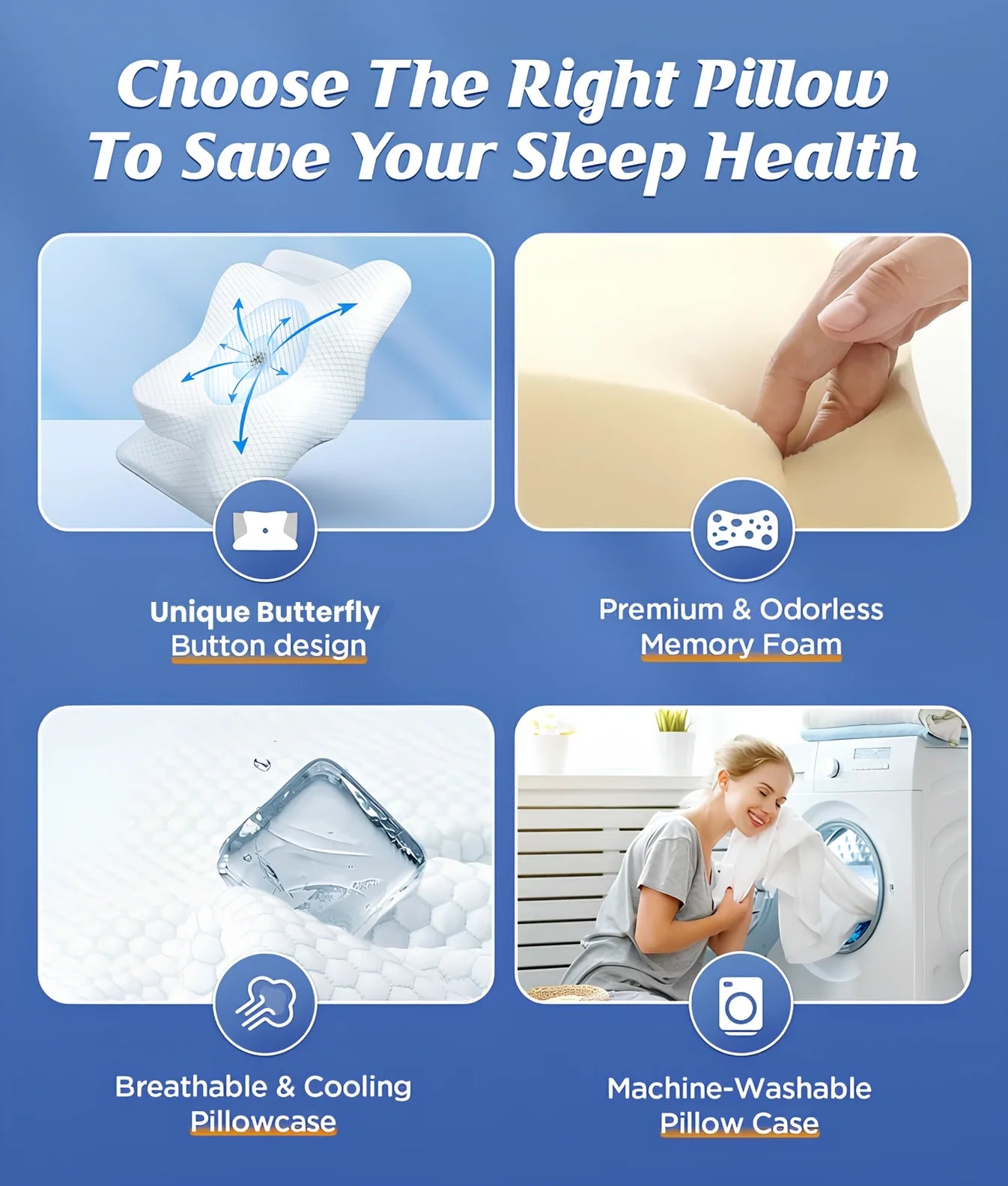 Novad® Memory Foam Neck Pillow