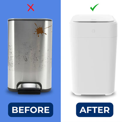 Self-sealing smart trash can