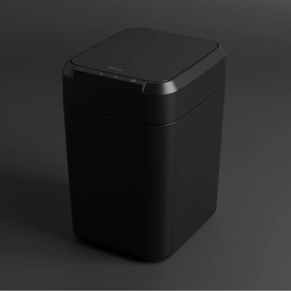 Self-sealing smart trash can