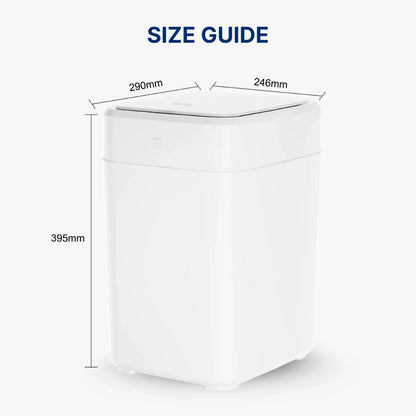 Self-sealing smart trash can